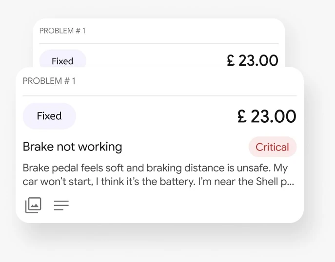 Mendly app job card showing a fixed price of 23 pounds